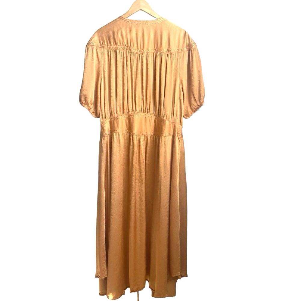 Anthropologie Maeve Gold Midi Dress - Picture 6 of 14